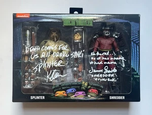 Kevin Clash & James Saito signierte NECA Figur authentisch TMNT Shredder Splinter - Bild 1 von 6