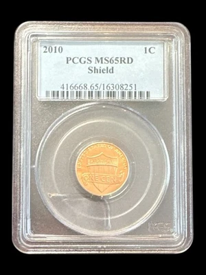 2010 1c Lincoln Shield Cent PCGS MS65RD USA Penny -  Z8 - Image 1 of 2