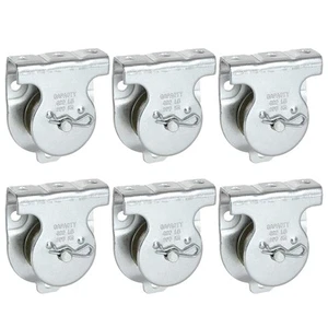 6 Pcs Silver Fixed Pulley,Zinc Plated 1-1/2 Inch Cable Pulleys, Silver Small ... - Picture 1 of 7