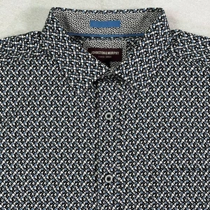 Johnston & Murphy Men's Shirt XL Relaxed Button Up Long Sleeve Geometric Casual - Picture 1 of 13