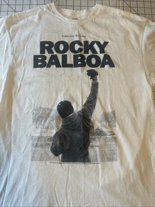 Delta Pro Weight Rocky Balboa T shirt Size Large Short Sleeve White Boxing - Picture 1 of 7