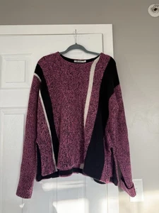 T Alexander Wang Wool Angora Fur Blend Pink Oversized Chunky Sweater - Picture 1 of 9