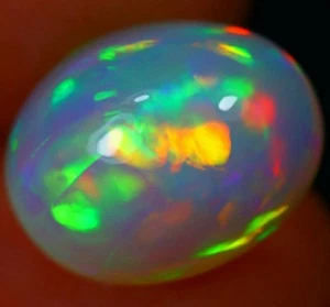 Opale 14x11mm 5,68Cts 100% NATURELLE et Équitable! + VIDÉO!! (NO INDIAN FAKE!) - Photo 1/7