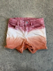 Girl’s Old Navy 4T Jean Shorts - Pink, White, and Orange - Excellent Condition - Picture 1 of 4