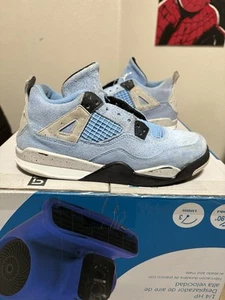 Size 3Y - Air Jordan 4 Retro “University Blue” Black UNC (PS) - Picture 1 of 15