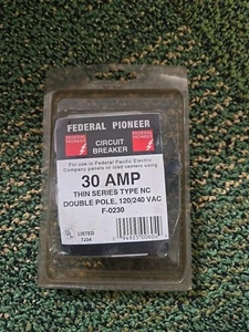 Federal Pioneer 30 Amp Thin Series Type NC Double Pole Circuit Breaker - Picture 1 of 3