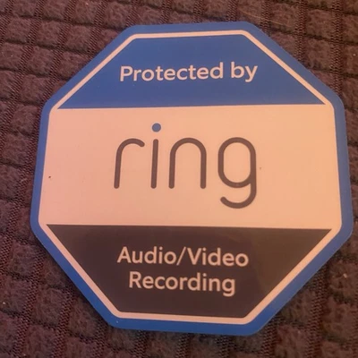 Ring Doorbell Sticker Video Security Camera Door Window Decal Outdoor Safe 3.75” - Image 1 of 2