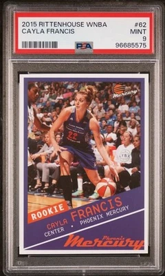 2015 Rittenhouse WNBA #62 Cayla Francis-George Rookie  PSA 9 Phoenix Mercury - Image 1 of 2