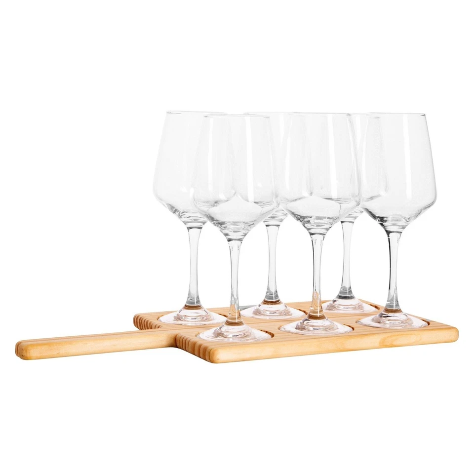 Home Essentials Sandro 6-piece Wine Glasses & Board Set, Multi READ - Image 1 of 1