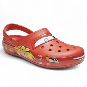 Crocs Lightning McQueen Light Up Clogs Mens 10/ Womens 12 Disney 205759-610 NEW - Picture 1 of 9