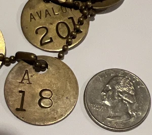 One (1) Vintage Brass AVALON NJ Seasonal Beach Tag Badge New Jersey - Rare Find! - Picture 1 of 3