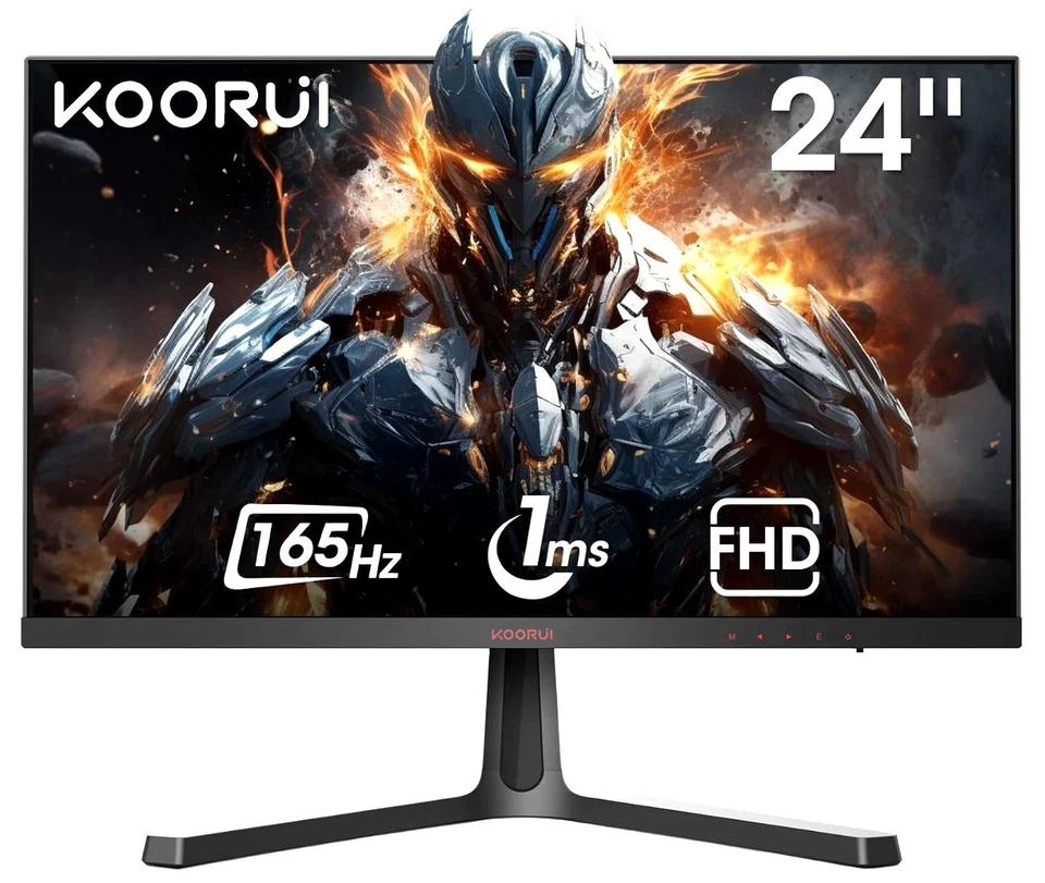 KOORUI 24E4 24" FHD Gaming Monitor 165Hz VA 1ms Freesync Premium Hdmi x2 DP VESA