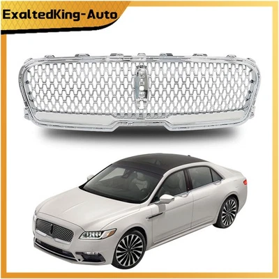 For Lincoln Continental 2017-2020 Chrome Grill Front Grille With Camera Hole - Изображение 1 из 4