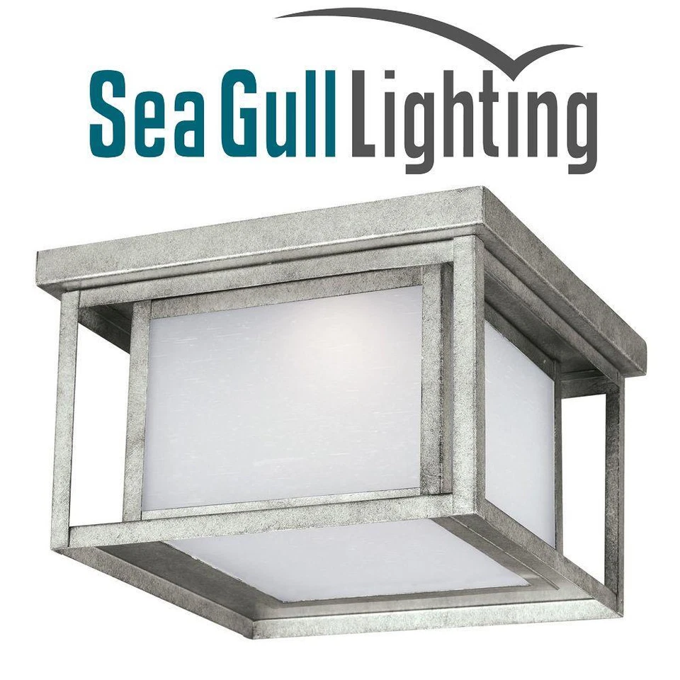 Sea Gull Hunnington 10" LED Outdoor Flush Mount, Weathered Pewter, 7903991S-57 - Image 1 of 1