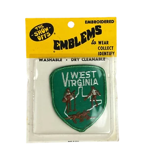 Vintage 'The Show Offs' Emblems West Virginia Sew On Patch to Wear and Collect - Picture 1 of 3