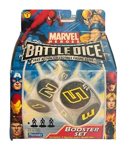 NUOVO Marvel Heroes Battle Dadi Booster Set in arrivo con 3 mini figure gioco serie 1 - Foto 1 di 2