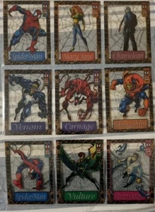 AMAZING SPIDERMAN 1994 BAGLEY FLEER MARVEL COMICS SUSPENDED ANIMATION CHASE SET - Zdjęcie 1 z 4