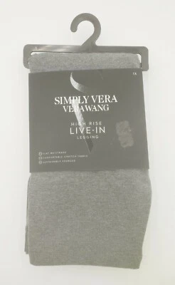Legging Simply Vera Wang tiro alto Live-In gris jaspeado oscuro 1X Nuevo Foto 1 de 4