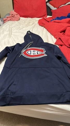 Montreal Canadiens Adidas Climawarm Sweatshirt Navy Medium Cover