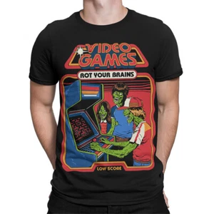 Video Games Rot Your Brains 90s Fun T Shirt for Gamers #SR#T433 - Picture 1 of 23