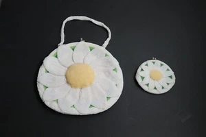 VTG BEADED SUNFLOWER PURSE & COIN PURSE DELILL COPYRIGHT 1965 HD MADE IN JAPAN - Bild 1 von 6