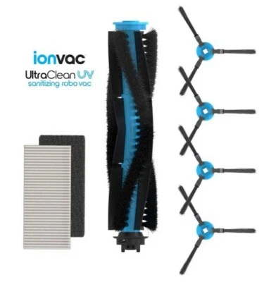 7 pc UV ionvac UltraClean Replacement Kit ~HEPA+Sponge Filter + 4 brush (2L+2R)