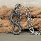 Dragon Necklace Serpent Stainless Steel Pendant Chain infinity Cycle Of Birth