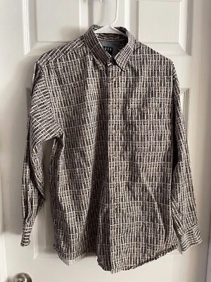 Trader Bay Men's Long Sleeve Button-Down Shirt Size Medium Geometric - Image 1 of 4