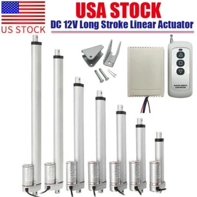 12V 2000N 449lb Linear Actuator Electric 16" 36" 40" 48" 1000 1200mm Stroke Long - Image 1 of 4