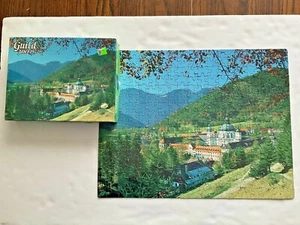 Complete ! Beautiful Bavaria 300 Piece Puzzle Monastery Church Mountains Germany - Picture 1 of 11