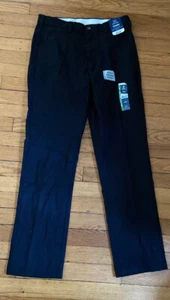 NWT George Straight Black Uniform Pants Mens 30x30 Stain & Wrinkle Resistant - Picture 1 of 7