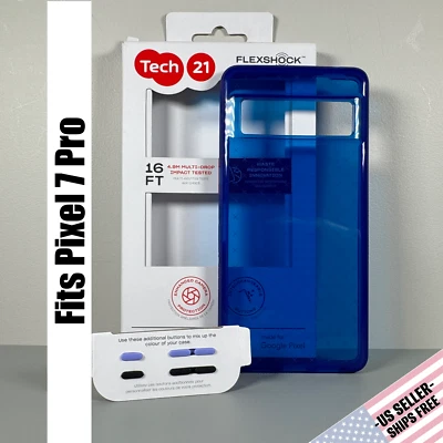 Tech 21 Case for Google Pixel 7 Pro - Blue EvoCheck Gel Case | Ultra Slim | USED - Image 1 of 4