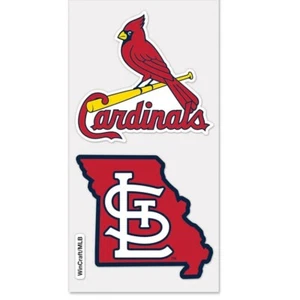 St. Louis Cardinals Two Pack 4x4 Inch Perfect Cut Decals – State Pride Set - Picture 1 of 1