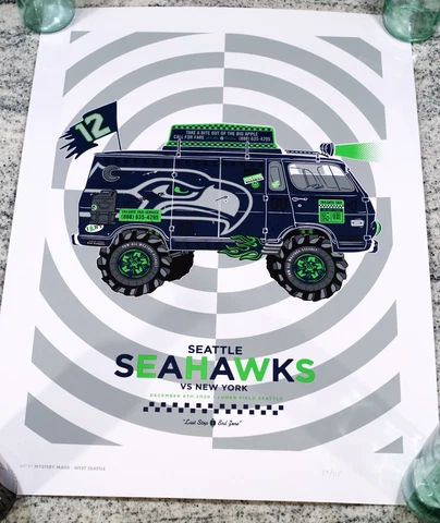 Limited Edition Seattle Seahawks Gameday Poster v New York Giants 2020 Cory Cote Cover