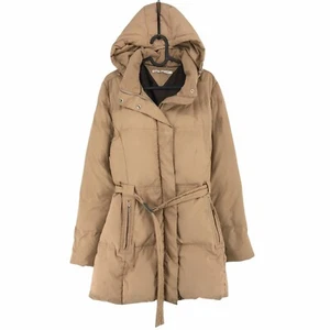 Tommy Hilfiger Marrón Claro con Capucha Abajo Acolchado Chaqueta Talla M - Imagen 1 de 11