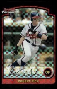 2003 Bowman Chrome #113 Robert Fick X-Fractors Atlanta Braves - Picture 1 of 2