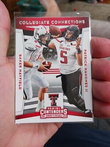 2020 CONTENDERS COLLEGIATE CONNECTIONS #20 PATRICK MAHOMES BAKER MAYFIELD Chiefs