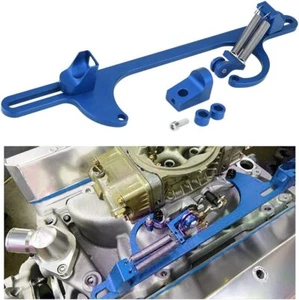 Blue Aluminum Throttle Cable Carburetor Bracket For 4150 4160 Carb 307 350 SBC - Picture 1 of 7