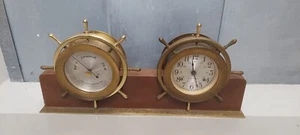 Vintage Seth Thomas Maritime Ships Clock / Barometer Set repair - Picture 1 of 6