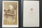 Witz, Rouen, Prêtre Âgé En Pleine Lecture, Circa 1880 Vintage Cdv Albumen Print