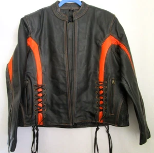 Chaqueta de motocicleta Rocky Mountain Hides de cuero genuino de búfalo para mujer grande - Imagen 1 de 12