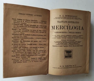Libro E.A.Romegialli Autografato Trattato Sistematico Di Mercilogia Paravia(L1) - Picture 1 of 6