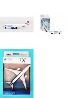 Paquete de avión diecast British Airways American Boeing aviones diecast de 3x5,5" Foto 1 de 4