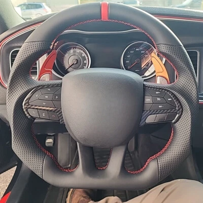 Volllederlenkrad Fit Dodge Charger Challenger Durango mit beheiztem 15 + - Bild 1 von 4