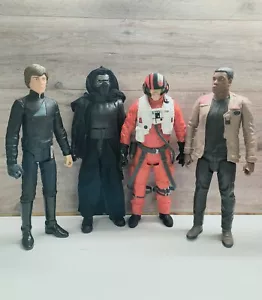Star Wars Large Action Figure Bundle X4 Poe Dameron Luke Skywalker Kylo Ren Finn - Picture 1 of 17