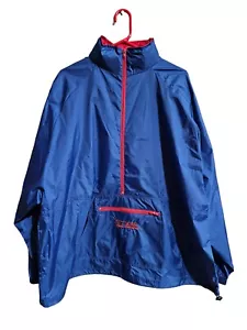 Vintage Reebok Heisman Ole Miss Rebels 1/2 Zip Windbreaker Pullover XL Red Blue - Picture 1 of 8