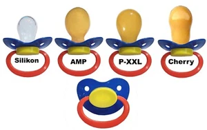 ++ ABDL ADULT PACIFIER "United Colours" Mouth Plate 85 x 60mm - 4 Variants - No 3+ - Picture 1 of 3