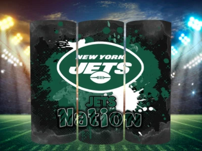 New York Jets Nation Stainless Steel Tumbler Metal Straw 20 Oz-Color Bomb - Image 1 of 3