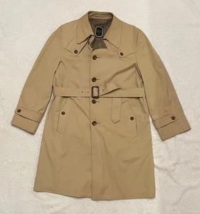 Christian Dior Gleneagles Trench Coat Wool Lined Tan Beige 40R Menswear - Picture 1 of 18