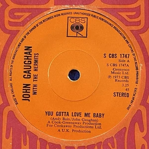 John Gaughan With The Hermits – You Gotta Love Me Baby 7” Vinyl Single - Picture 1 of 4
